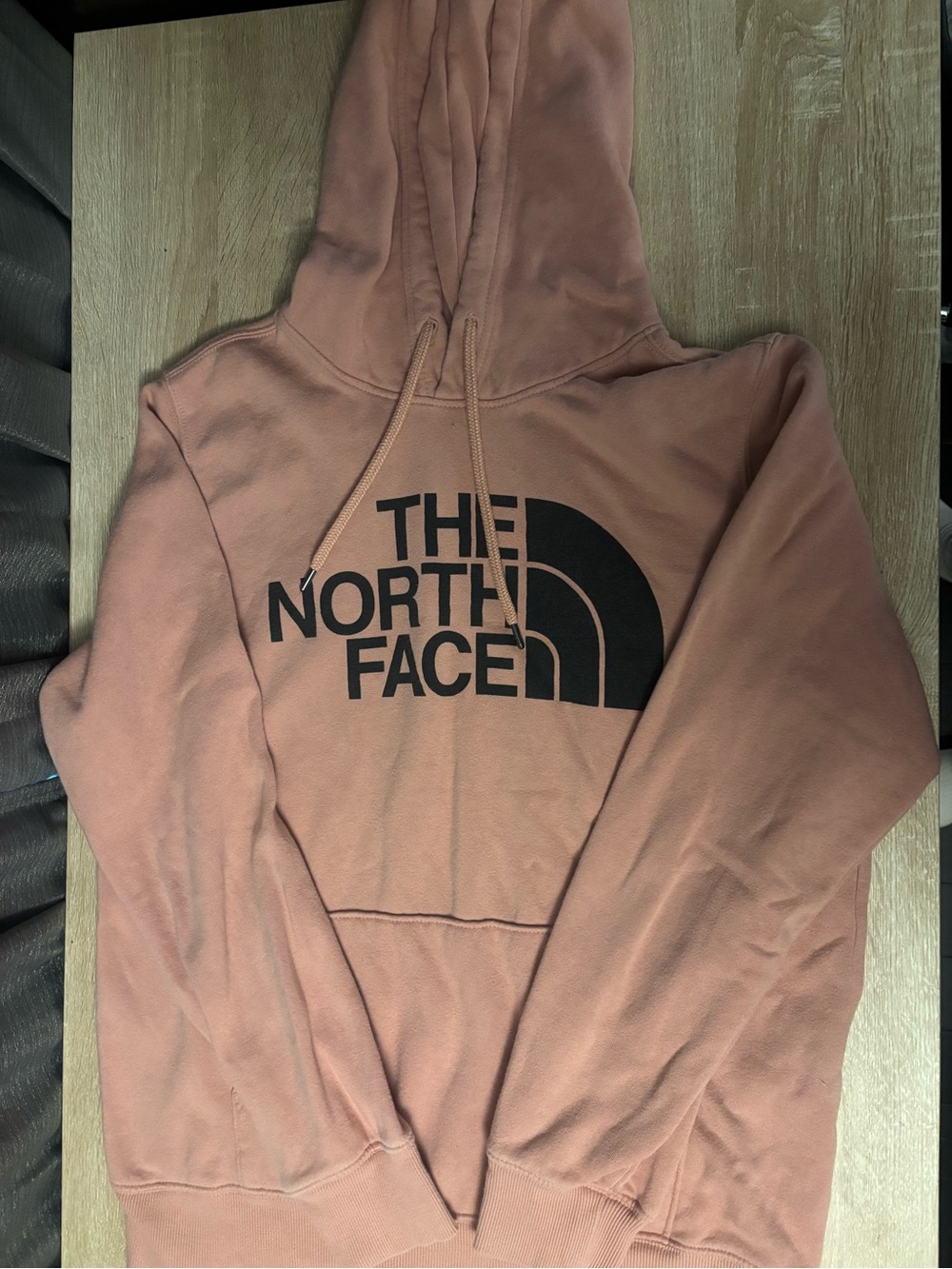 The North Face Men’s Dusty Rose Crewneck Hoodie with Black Logo